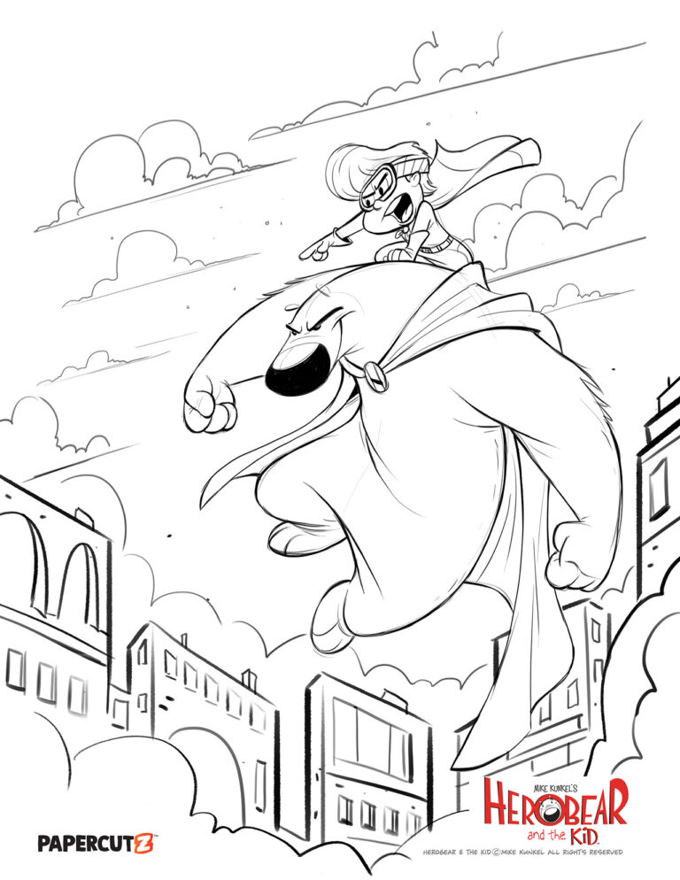 Herobear Coloring Pages - Cover Papercutz